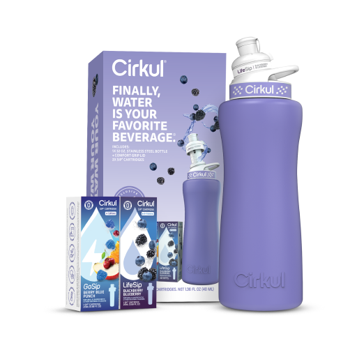 32oz. Matte Periwinkle Stainless Steel Bottle Starter Kit M0