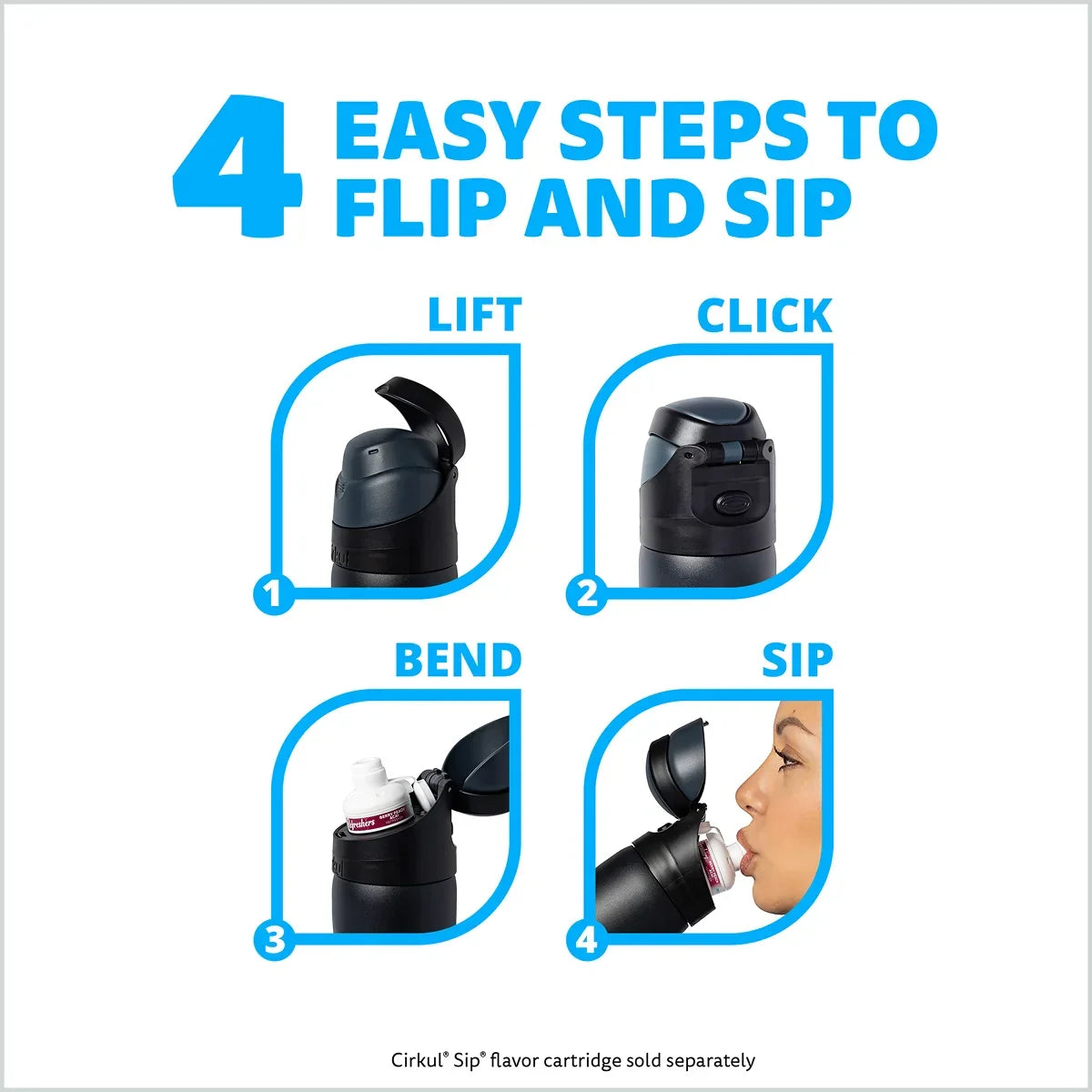 26oz. Onyx StrawSip™ Flip Bottle